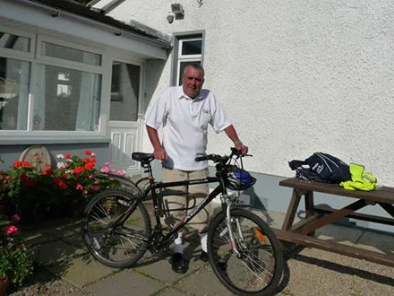 Cycling guest at Oakleigh House